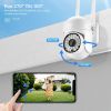 Security Cameras Outdoor - 1080P Color Night Vision Wireless WiFi Home Video Surveillance Pan & Tilt 360¬∞ View; Auto Tracking Smart Alerts; 2-Way Aud