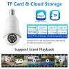 Full HD 1080P Wireless Wifi IP Camera E27 Bulb Home Security Lamp Light Camera