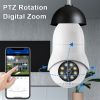 Full HD 1080P Wireless Wifi IP Camera E27 Bulb Home Security Lamp Light Camera