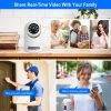 1080P WiFi IP Camera Pan Tilt Security Surveillance Camcorder App Cloud Available with Human Detection Motion Tracking Night Vision Flood Light Two-Wa