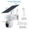 Solar WIFI Security Camera IP66 Waterproof USB Battery Powered 2.4G WiFi Wireless 1080P Surveillance Camera with Flood Light Night Vision Human Detect