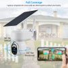 Solar WIFI Security Camera IP66 Waterproof USB Battery Powered 2.4G WiFi Wireless 1080P Surveillance Camera with Flood Light Night Vision Human Detect