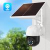 V380 P5 WiFi IP65 Waterproof Camera Outdoor Low Power Solar Ball Wireless Camera; 1080P HD IP Security Camera With Auto Tracking IR Night Vision Witho