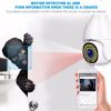 360¬∞ WiFi Camera Light Bulb Security Home Cam Wireless Waterproof CCTV Monitor