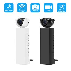 UW1395 Mini Wifi Camera HD 1080P Hotspot IP Small Sport Detection Camcorder DVR Video Recorder Wide Lens Baby Camera Micro DV Cam built in 32GB (colour: black)